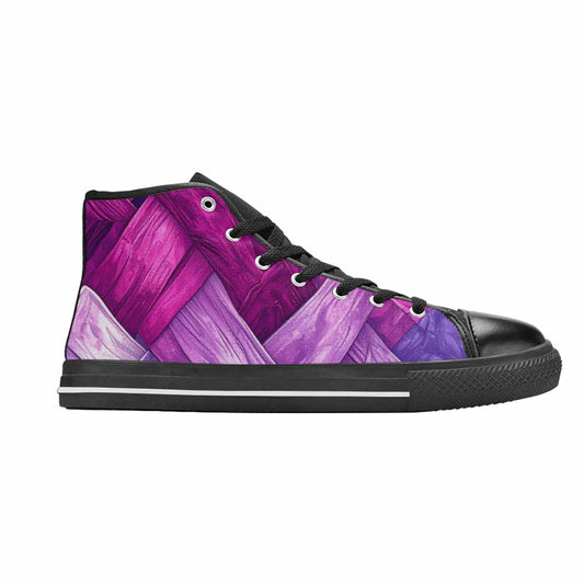 MEN'S Bisexual Flag Color High Top Canvas Surreal Custom Shoes