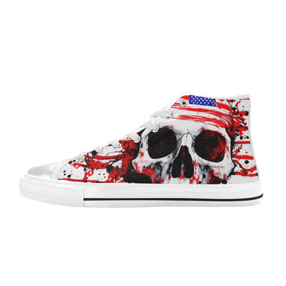 MEN'S Patriotic Splatter Men’S High Top Canvas Vibrant Chaos Shoes