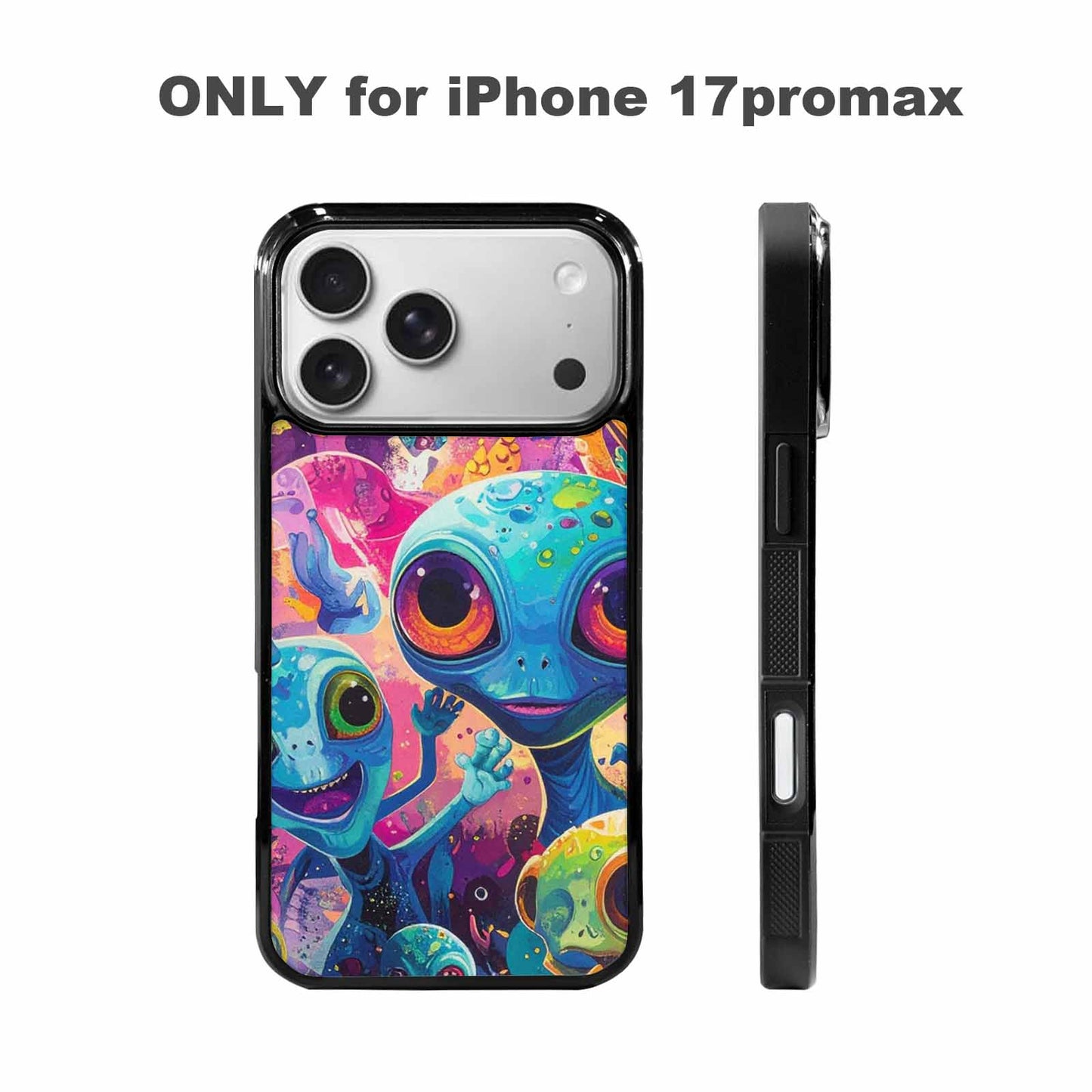 iPhone 17 Pro Max Case — Cartoon Alien Characters Alien Scifi, Custom Art Phone Cover