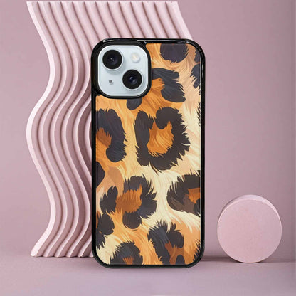 iPhone 15 Case — Leopard Soft Airbrush Gradient, Custom Art Phone Cover