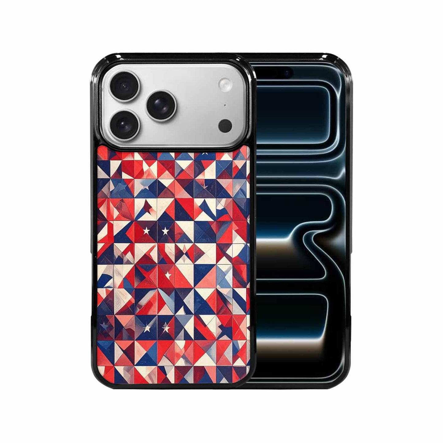 iPhone 17 Pro Max Case — Small American Flag Stars Galaxy Space, Custom Printed Phone Case