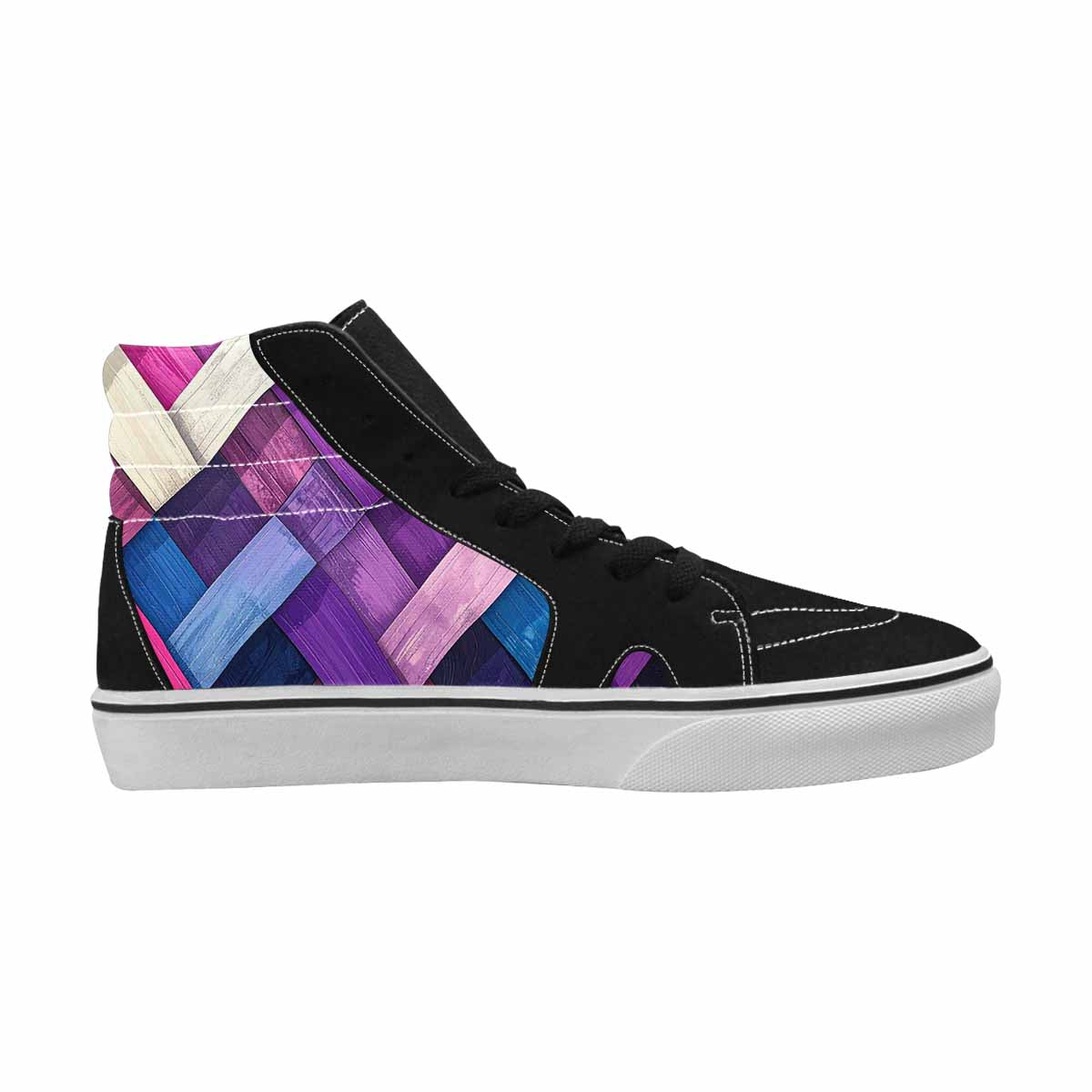 WOMEN'S Genderfluid Flag Color High Top Canvas Wallpaper Art Custom Shoes