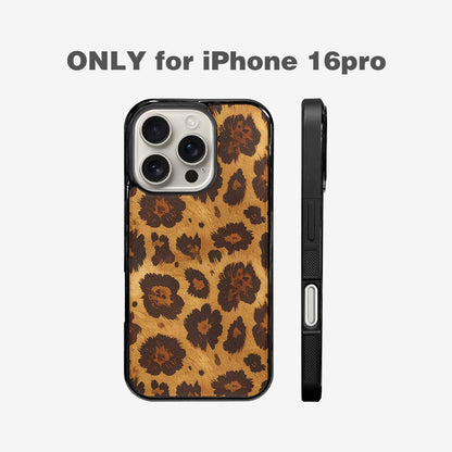 iPhone 16 Pro Case — Classic Leopard Print Warm Golden Tan, Unique Phone Case Design