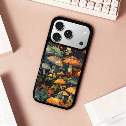 iPhone 17 Pro Case — Mushrooms Camomushrooms Patter Camo, Custom Printed Phone Case
