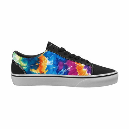 WOMEN'S Tie Dye Mixed Style Canvas Lace-Up Vibrant Chaos Sneakers