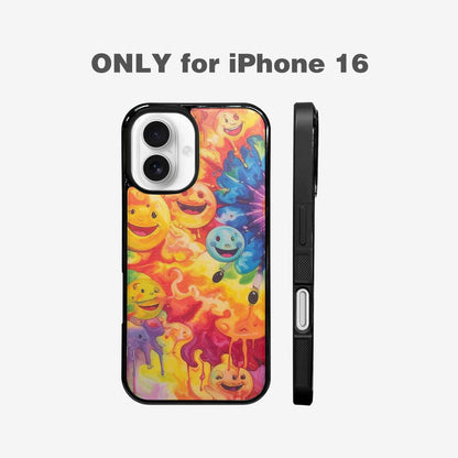 iPhone 16 Case — Smiley Facessmiley Faces Tie D 4f3, Custom Made Phone Cover
