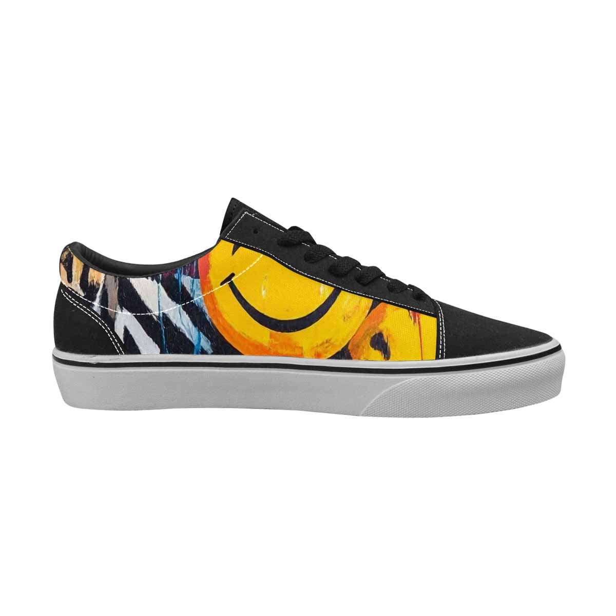 WOMEN'S Smiley Faces Lace-Up Canvas Cottagecore Custom Sneakers