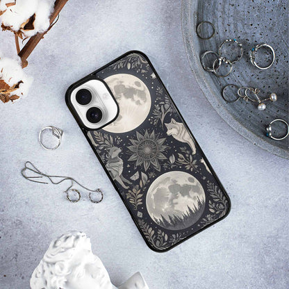 iPhone 16 Plus Case — Wolves Everywhere Collage Overlap Small Wolf, Custom Made Phone Cover
