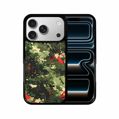 iPhone 17 Pro Case — Small Military Camouflage Blotch Pattern Camo, Personalized Phone Case