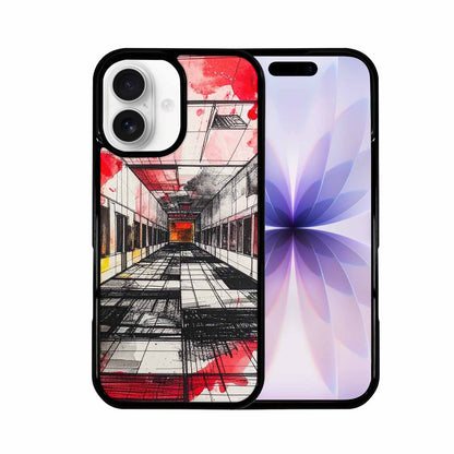 iPhone 17 Case — Black &amp; Red Ink Galaxy Space, Original Design Phone Case