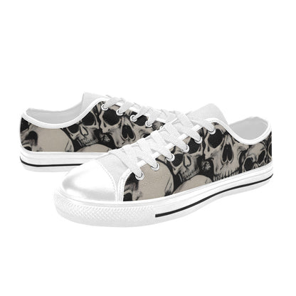 WOMEN'S Cc Retro Skulls Art Canvas Vibrant Chaos Shoes