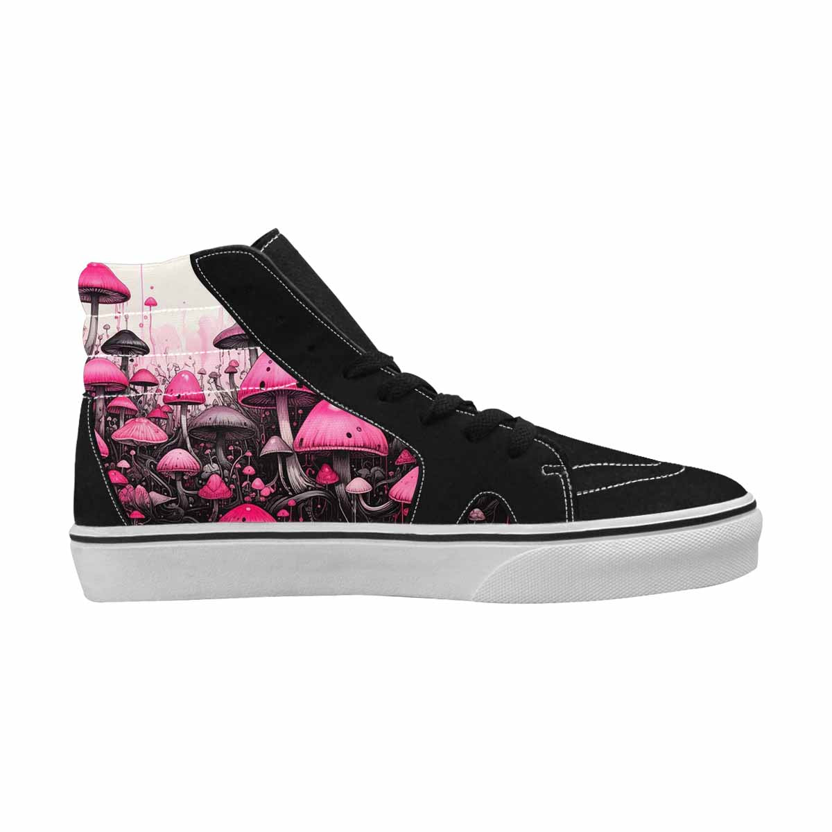 MEN'S Rainbow Drip Mushrooms High Top Canvas Grunge Custom Shoes