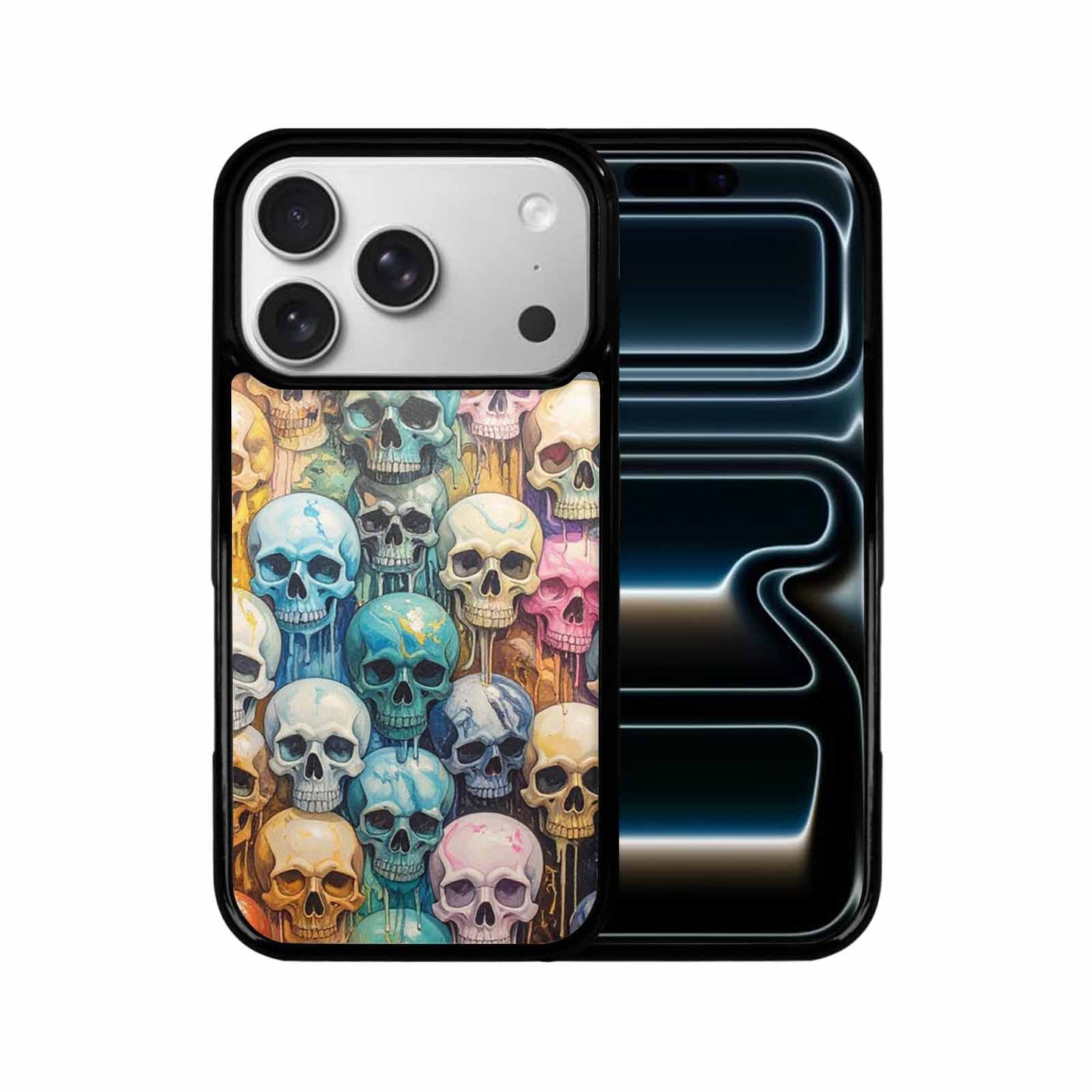 iPhone 17 Pro Case — Skulls Marbleskulls Pattern Kyq Gothic Skulls, Personalized Phone Case