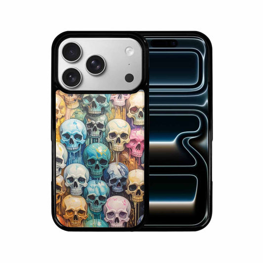 iPhone 17 Pro Case — Skulls Marbleskulls Pattern Kyq Gothic Skulls, Personalized Phone Case
