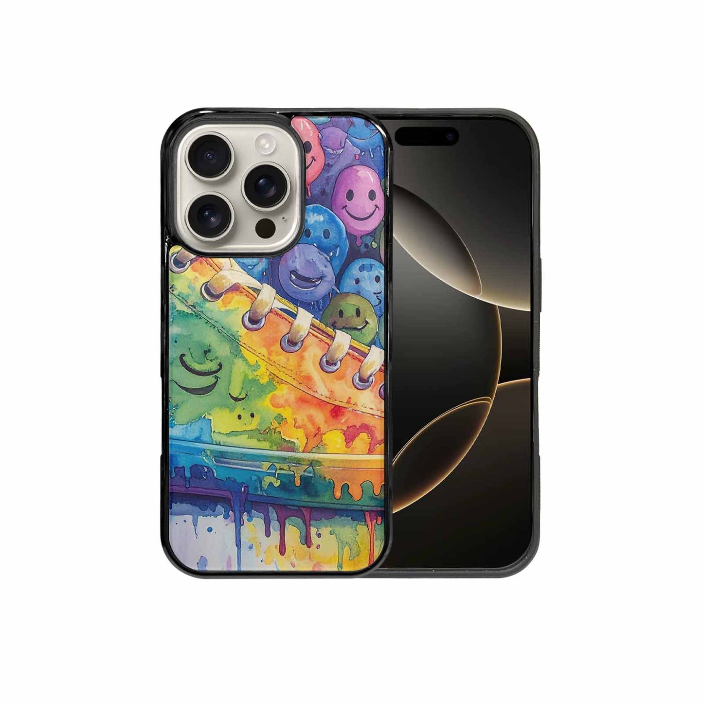 iPhone 16 Pro Case — Smiley Facessmiley Faces Tie D, Custom Phone Case