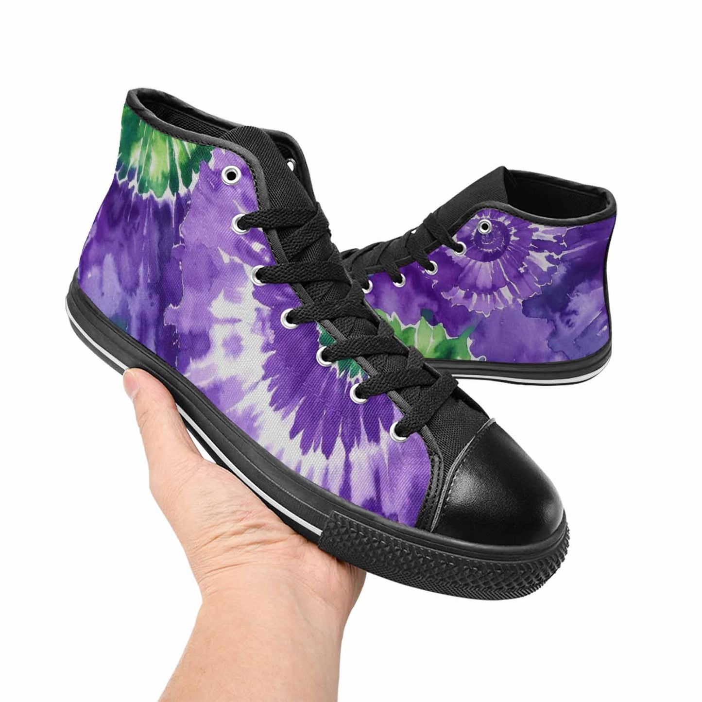 WOMEN'S Tie Dye - High Top Canvas Grunge Shoes