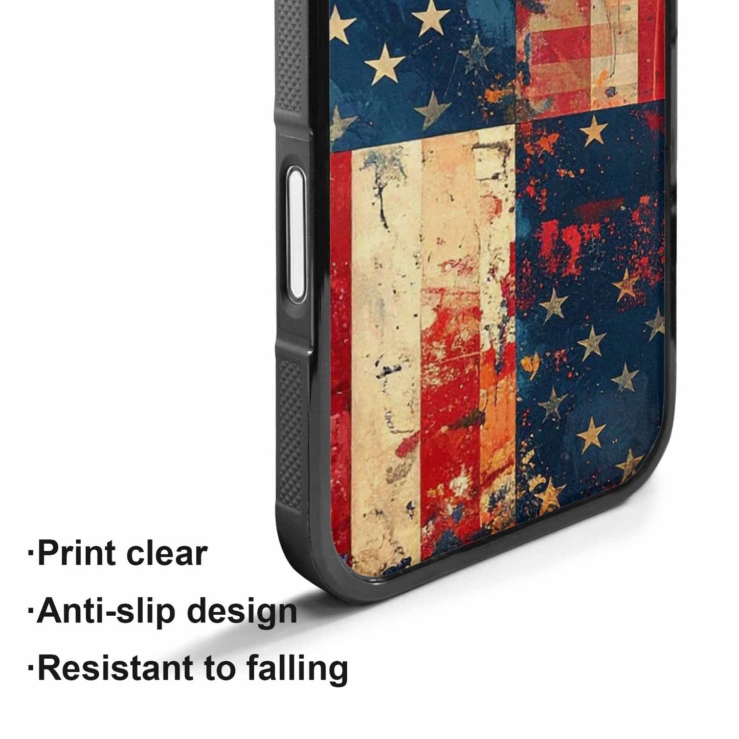 iPhone 17 Case — Small American Flag Stars Galaxy Space, Personalized Phone Case