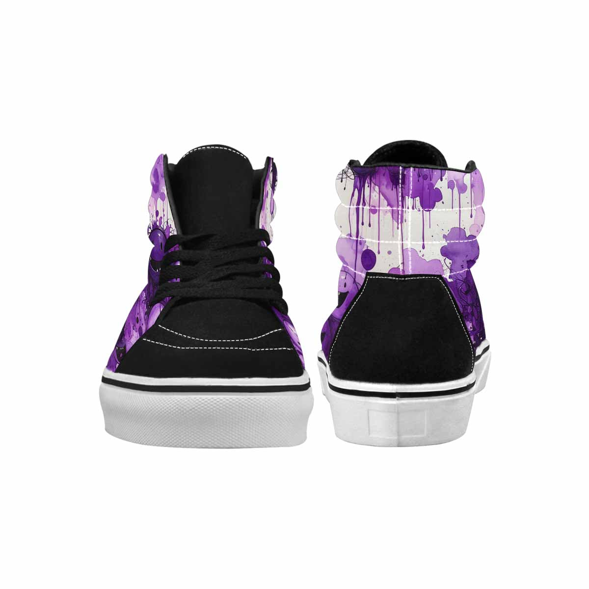 MEN'S Melting Moon Smiley High Top Canvas Kaleidoscope Sneakers
