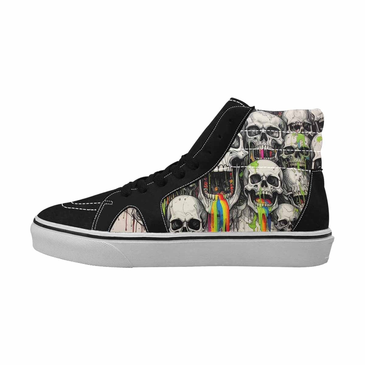 MEN'S Rainbow From Skull S High Top Canvas Surreal Shoes