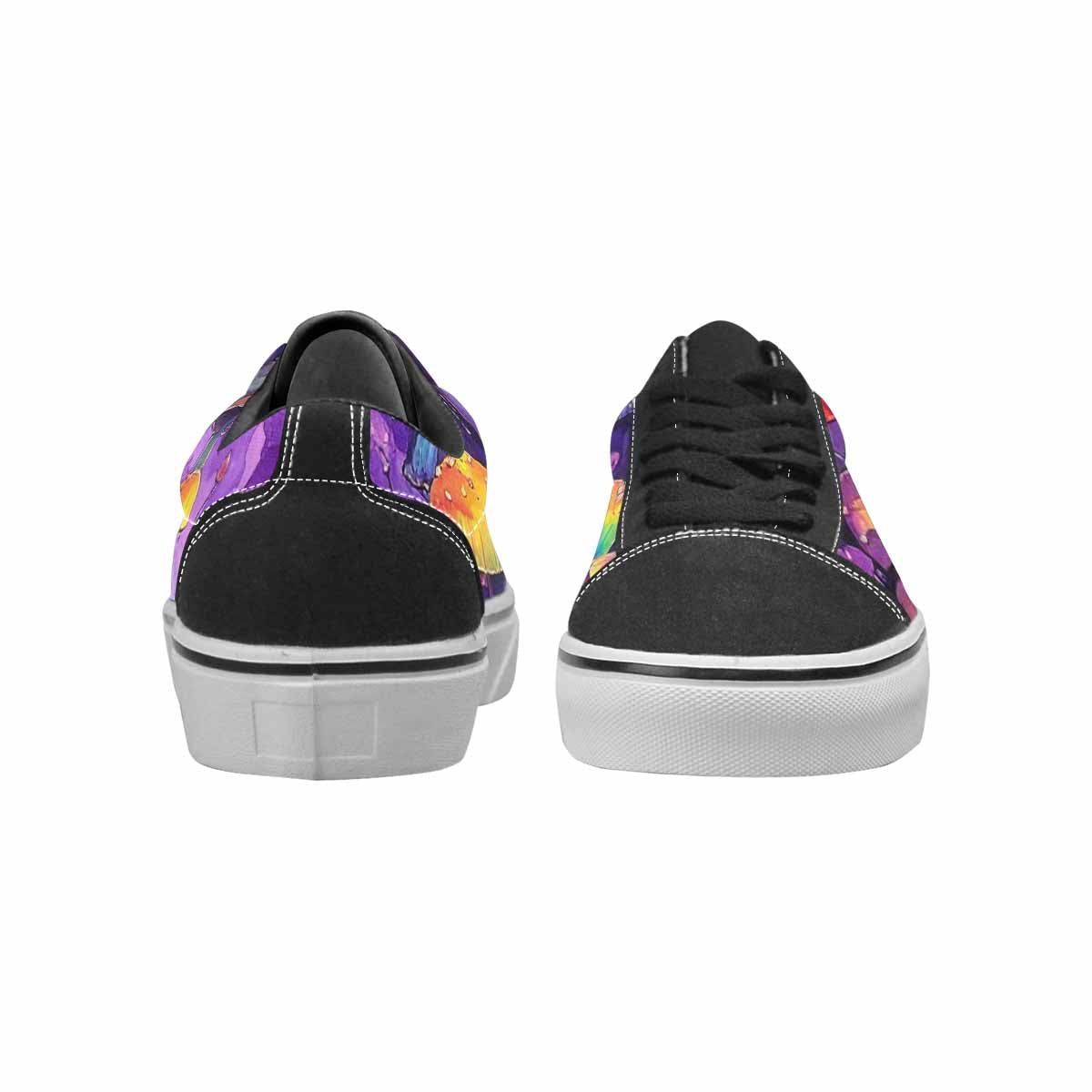 WOMEN'S Rainbow Drip Mushrooms Lace-Up Canvas Y2K Custom Shoes