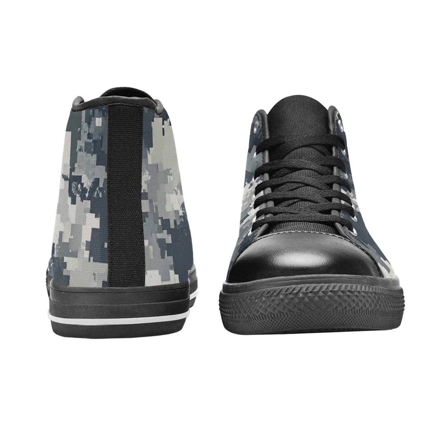 WOMEN'S Military Camouflage Blotch High Top Canvas Wallpaper Art Custom Sneakers
