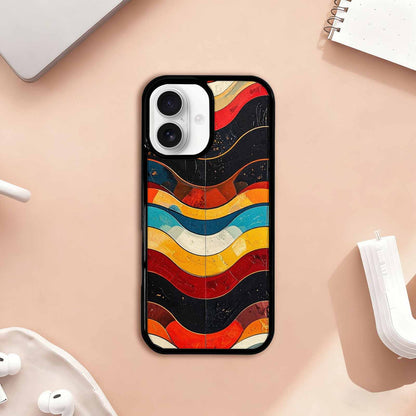 iPhone 17 Case — Retro Wave Scallop Stripe Small Retro, Custom Printed Phone Case