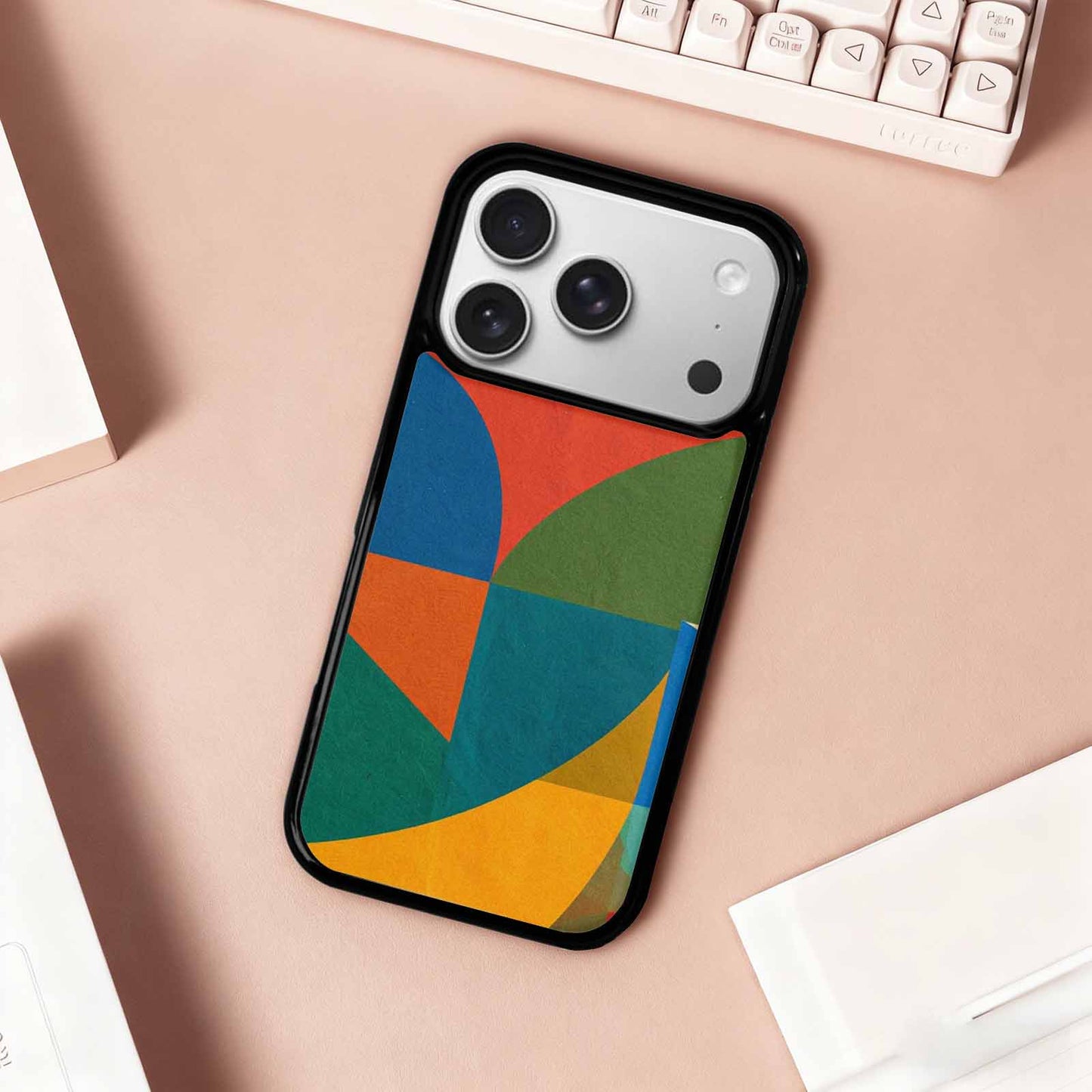 iPhone 17 Pro Case — Memphis Art Pattern Retro Vintage, Customized Protective Case