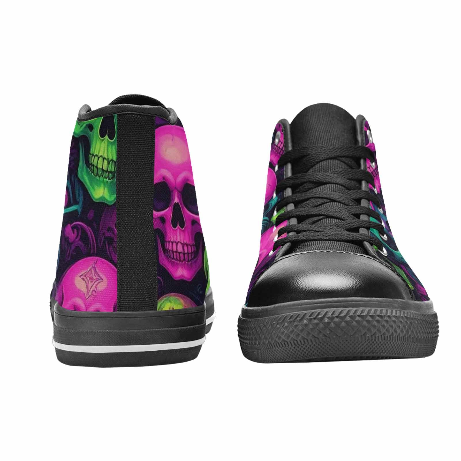 MEN'S Skulls - Neon High Top Canvas Neon Fantasy Custom Shoes