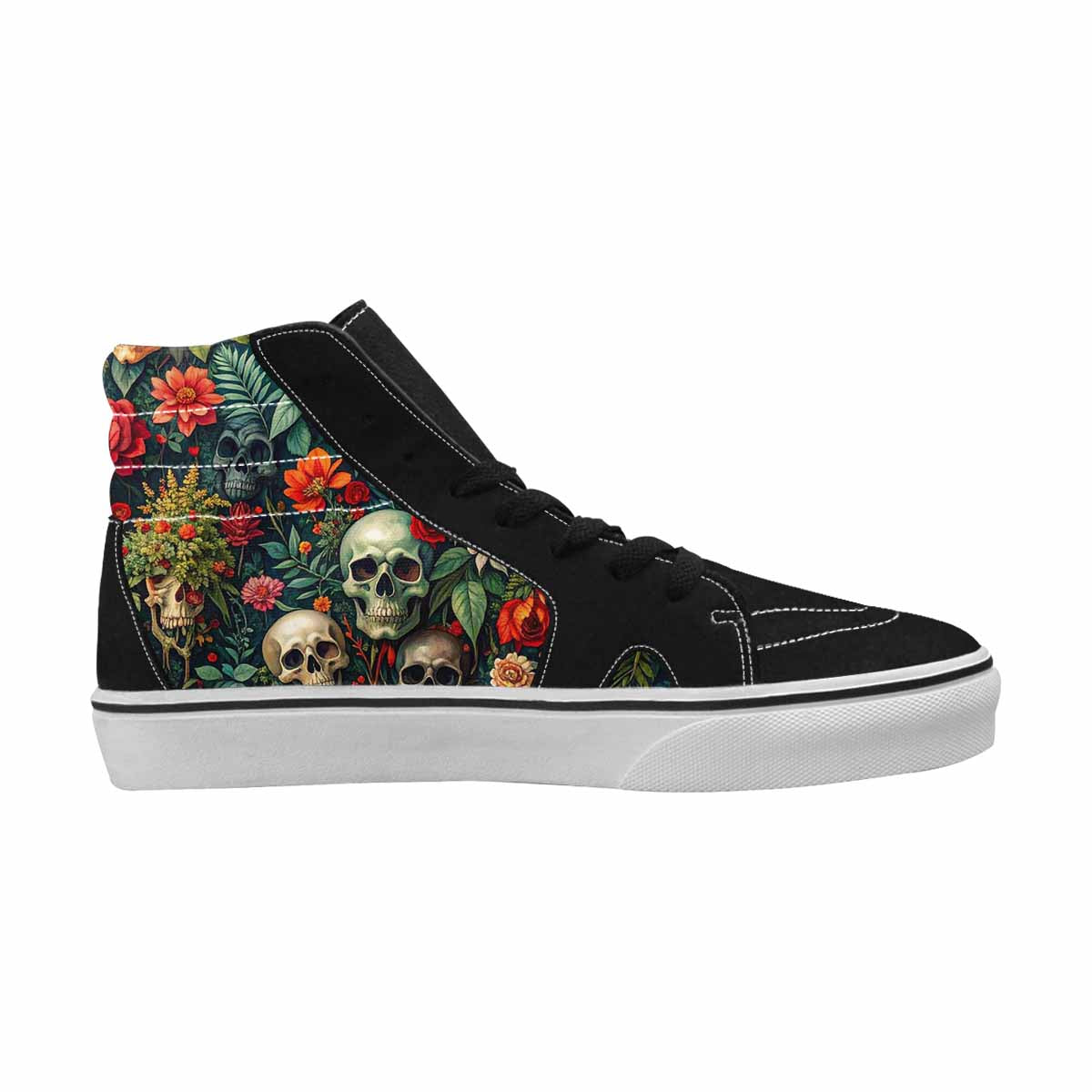 MEN'S Skulls  Botanical Skulls High Top Canvas Dreamlike Shoes