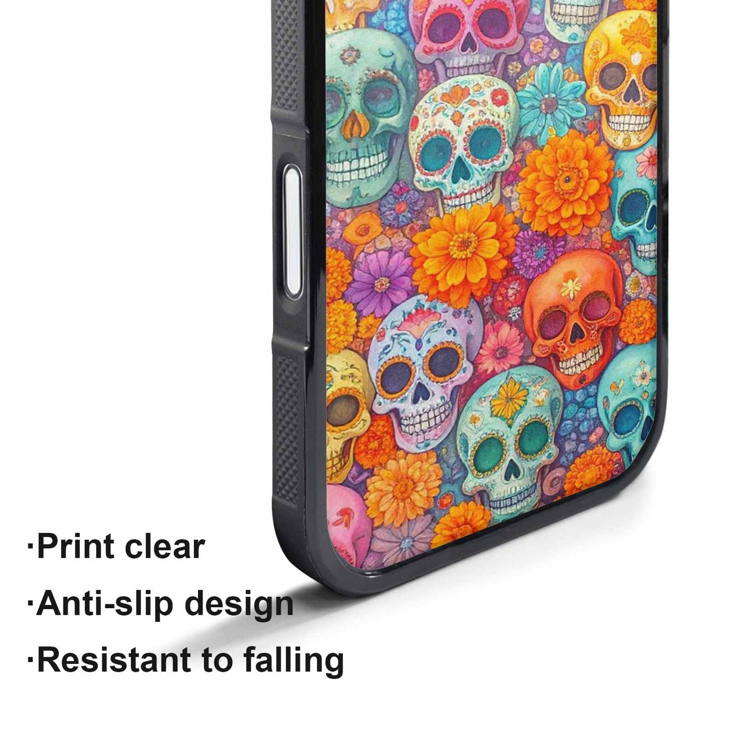 iPhone 17 Pro Max Case — Ornate Candy Color Skull Gothic Skulls, Personalized Phone Case