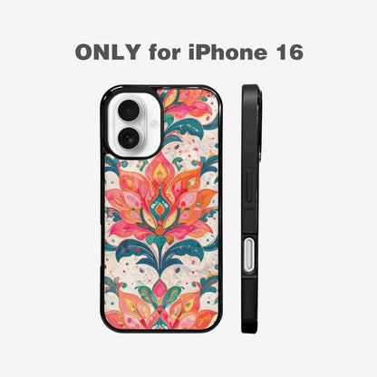 iPhone 16 Case — Marble Floral, Custom Printed Phone Case