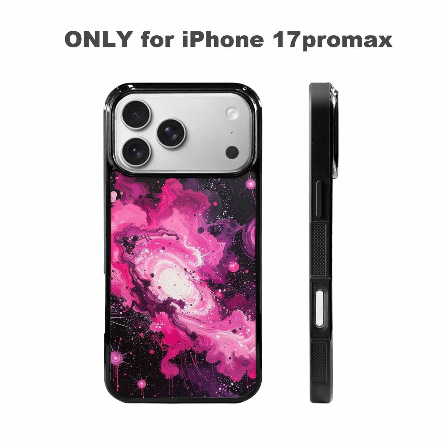 iPhone 17 Pro Max Case — Galaxy Nebula Black &amp; Galaxy Space, Custom Made Phone Cover