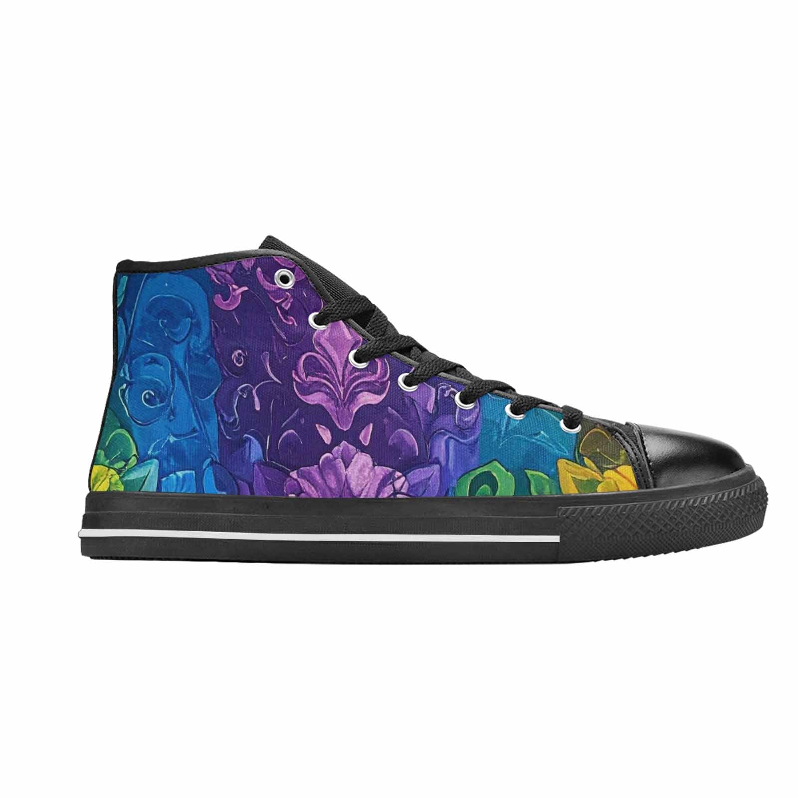 MEN'S Rainbow Pride Flag High Top Canvas Surreal Custom Sneakers