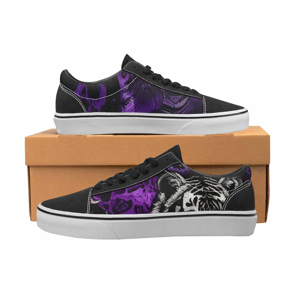 WOMEN'S Animal Print Lace-Up Canvas Kaleidoscope Sneakers