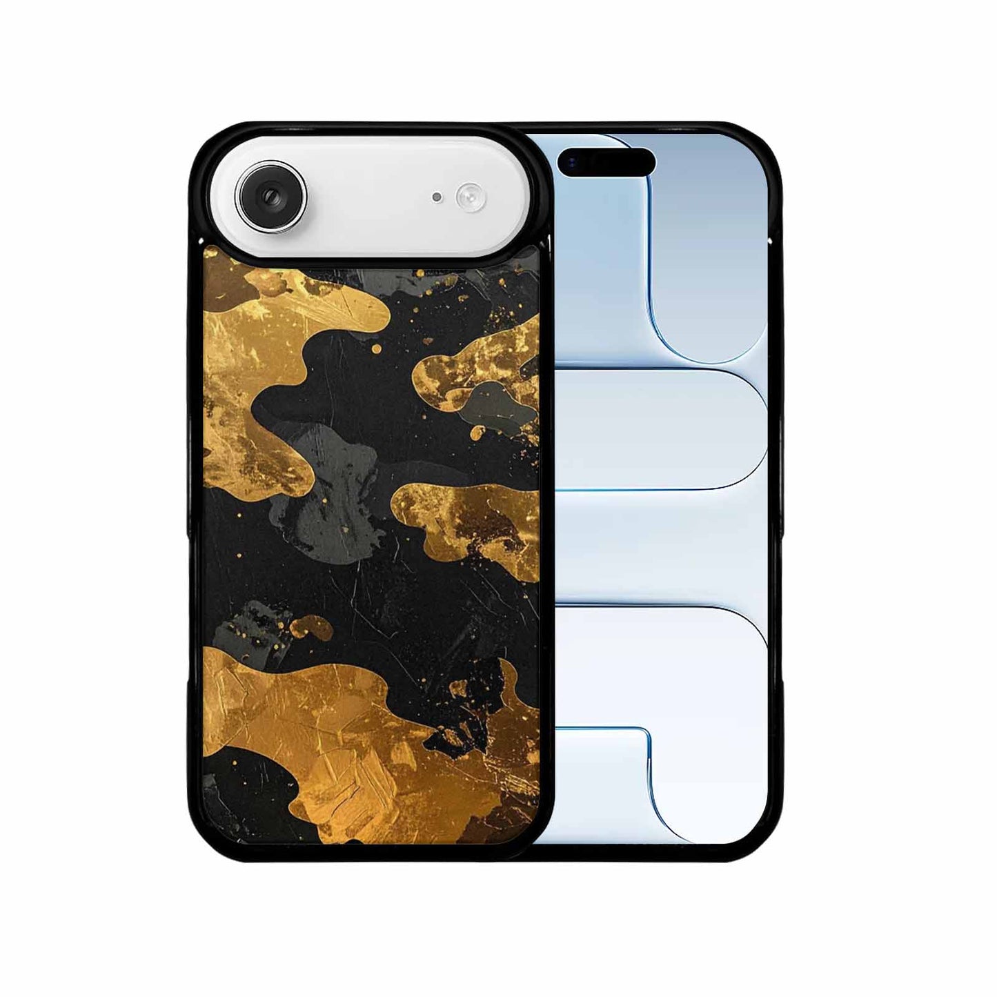 iPhone 17 Air Case — Camo Pattern With Metallic Gold Camo, Original Design Phone Case