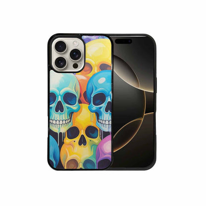 iPhone 16 Pro Max Case — Dripping Candy Skulls, Custom Phone Case