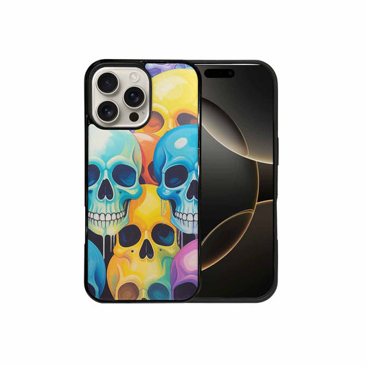 iPhone 16 Pro Max Case — Dripping Candy Skulls, Custom Phone Case