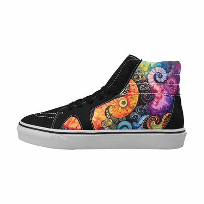 MEN'S Tie High Top Canvas Aesthetic Custom Shoes
