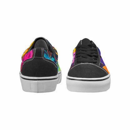 WOMEN'S Smiley Faces  Glow Lace-Up Canvas Wallpaper Art Custom Sneakers