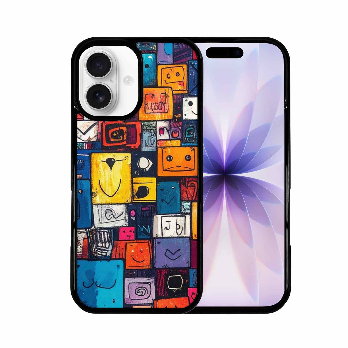 iPhone 17 Case — Hand Drawn Icon Doodle Original Art, Custom Art Phone Cover