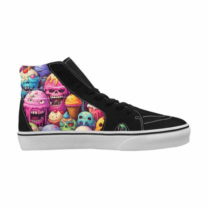 MEN'S Ice Cream Monsters  High Top Canvas Vivid Sneakers