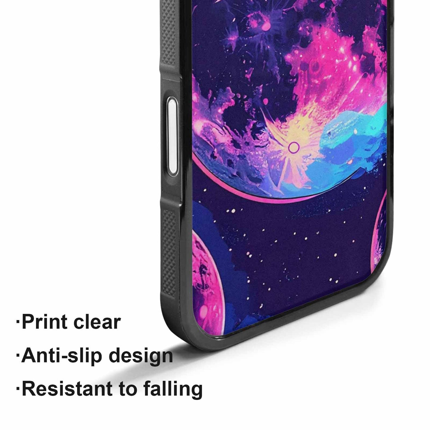 iPhone 17 Case — Neon Winter Moon Cartoon Cute, Custom Print Case Cover