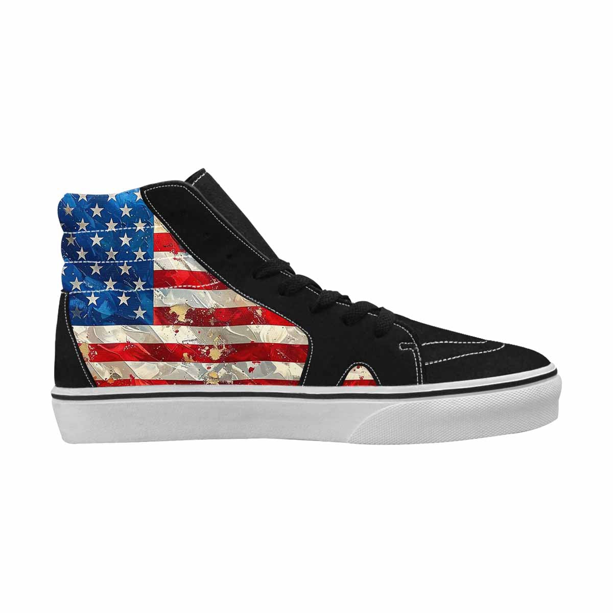 WOMEN'S American Flag Stars High Top Canvas Surreal Custom Shoes