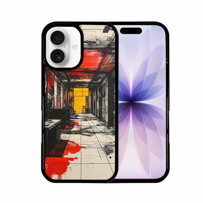 iPhone 17 Case — Black &amp; Red Ink Galaxy Space, Original Design Phone Case