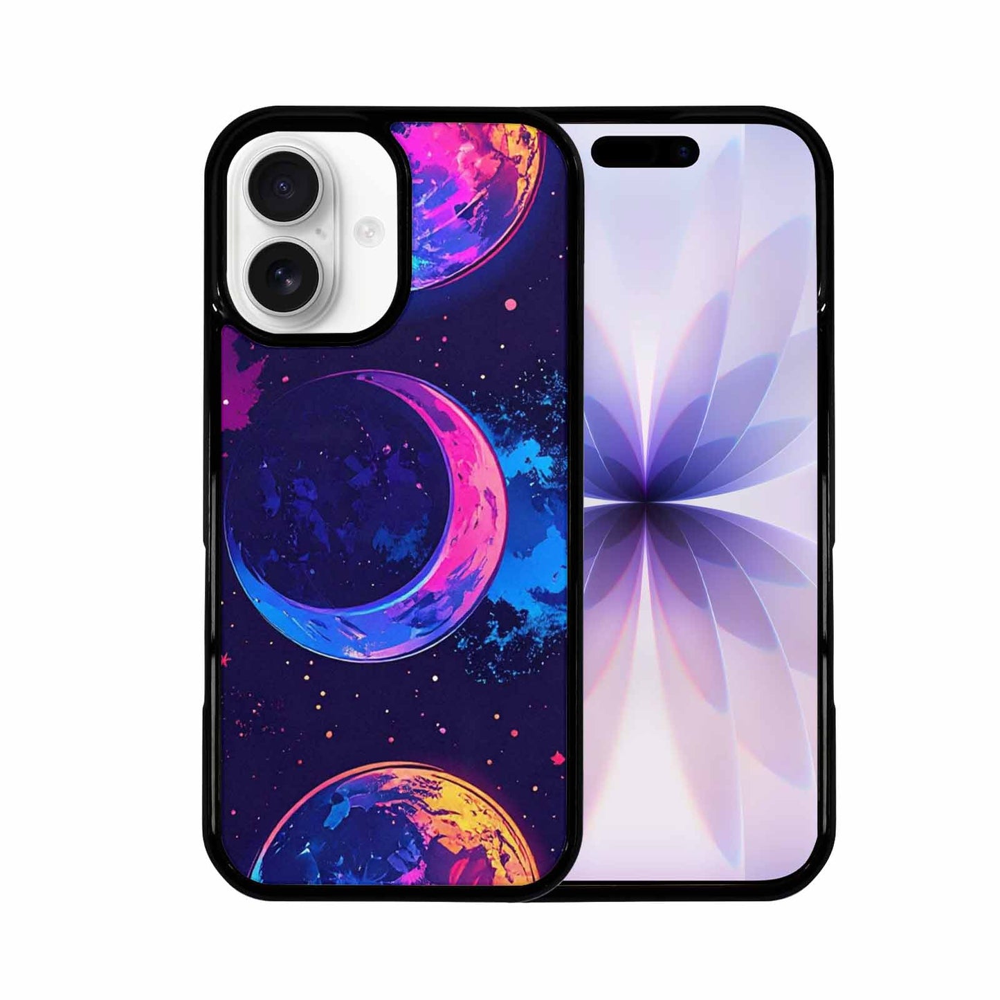 iPhone 17 Case — Neon Winter Moon Cartoon Cute, Unique Phone Case Design