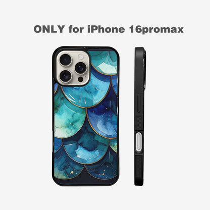 iPhone 16 Pro Max Case — Mermaid Scale Art Pattern, Personalized Phone Case