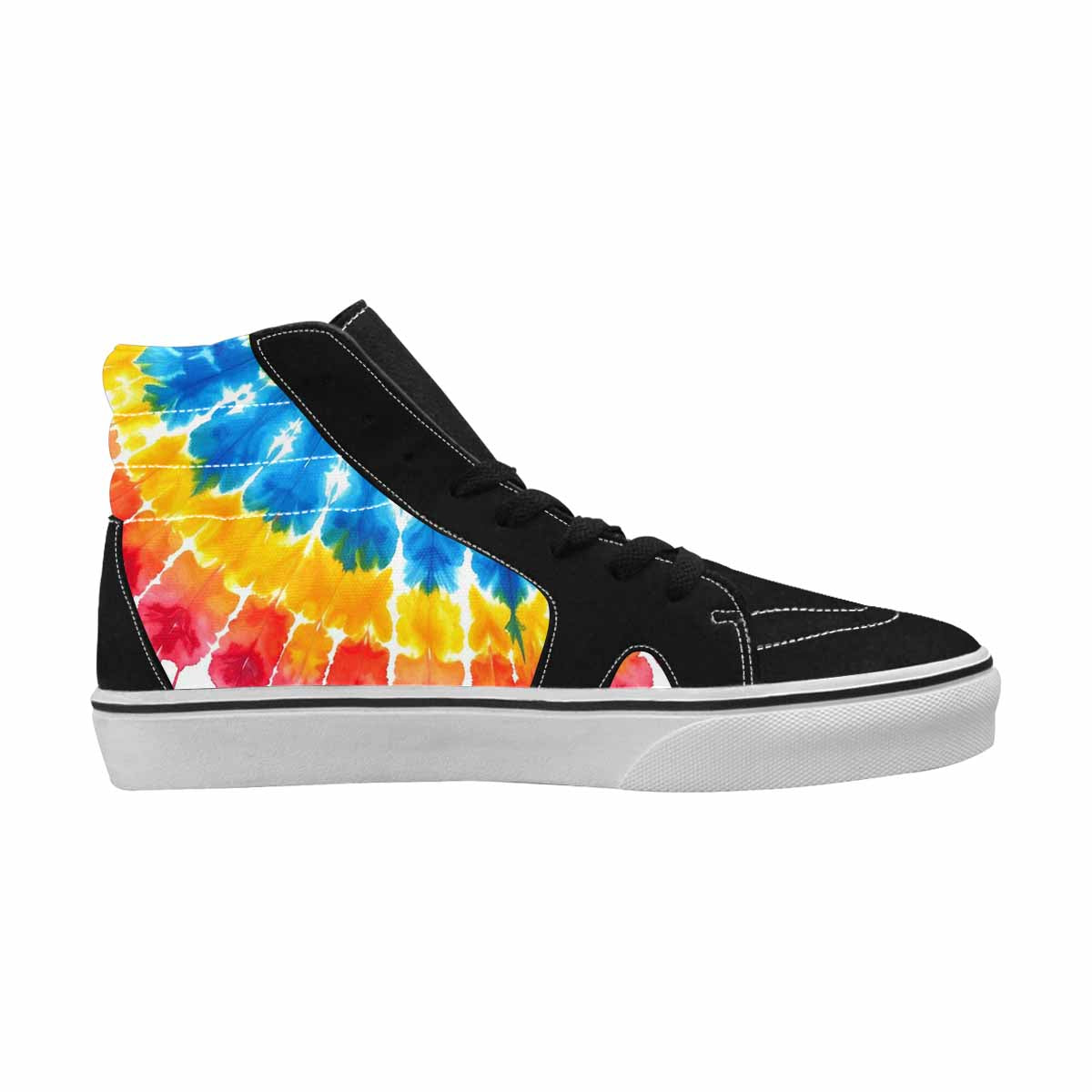 WOMEN'S Tie Dye Drip High Top Canvas Vibrant Chaos Custom Shoes
