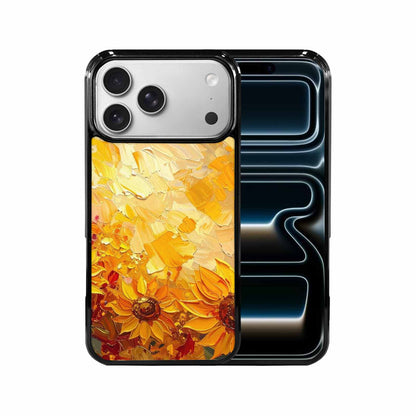 iPhone 17 Pro Max Case — Impressionist Sunflower Brushstroke Pattern Floral, Custom Art Phone Cover