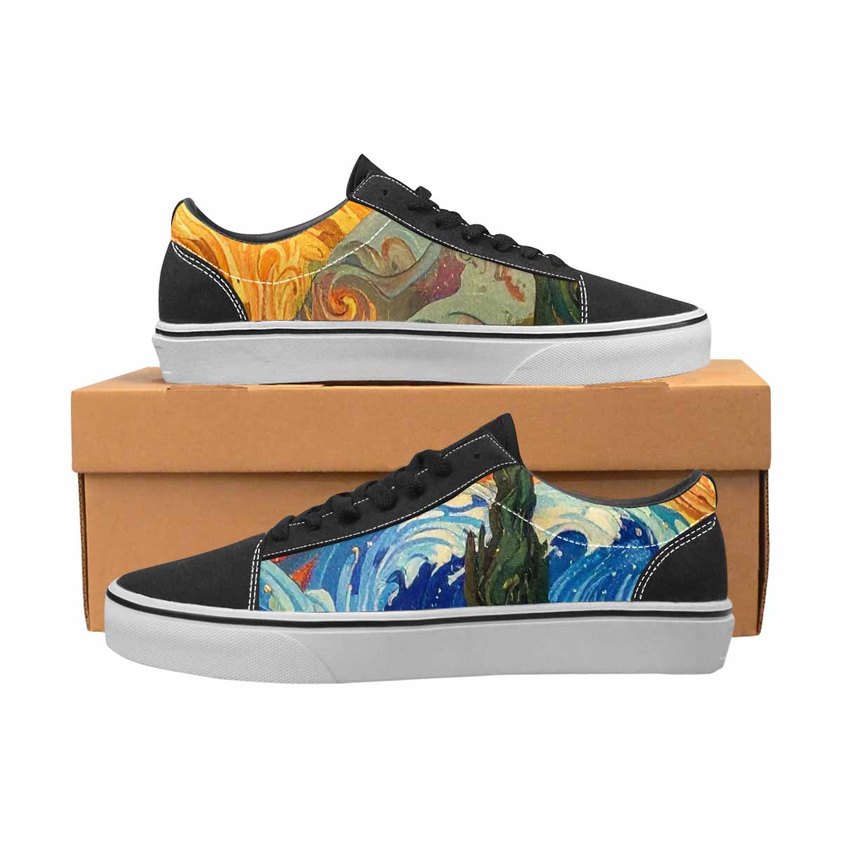 WOMEN'S Blend All Versions Canvas Lace-Up Neon Fantasy Custom Sneakers