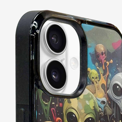iPhone 16 Case — Aliens Camomelting Aliens Patt, Customized Protective Case